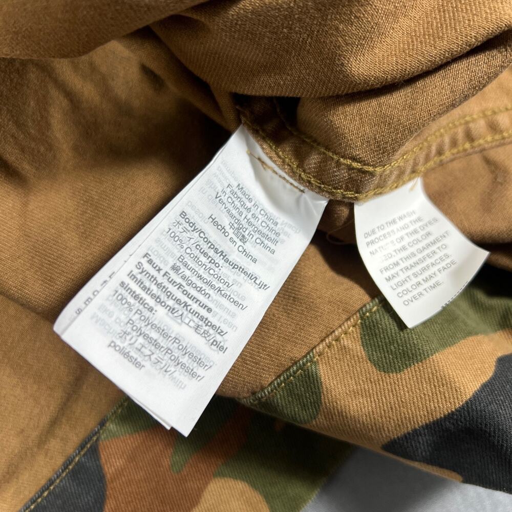 Madewell Camo Utility Jacket Womens Medium Sherpa Collar Cotton - Picture 6 of 12